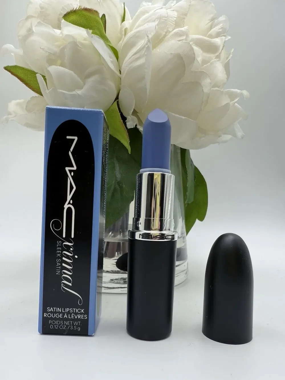 Mac Ximal Sleek Satin Lipstick 823 TILTED DENIM - Full Size 3.5 g / 0.12 Oz